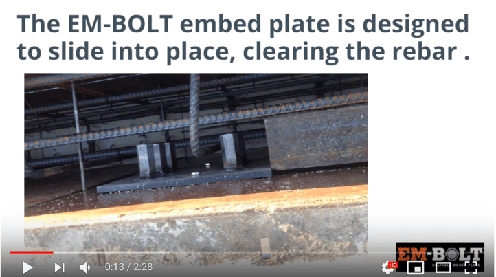 EM-BOLT Boltable Steel Embed Plate Installation for Structural Steel Foundations